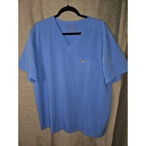 Figs Technical Collection Womens Blue/Purple Scrubs Uniform Shirt Top XL